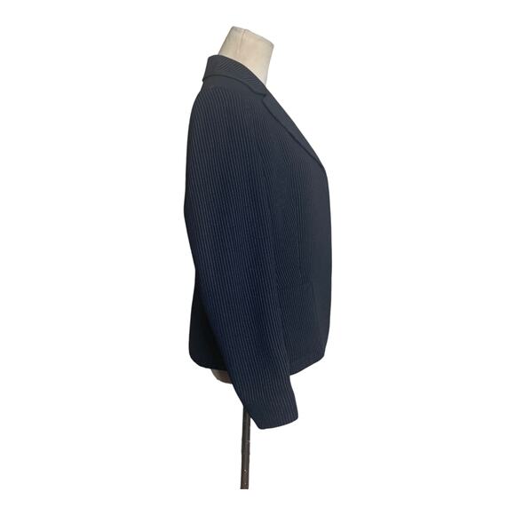 Kasper black striped open front blazer size 10P - Picture 7 of 9